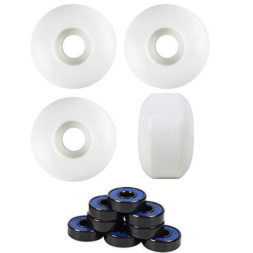 ウィール タイヤ スケボー TGM Skateboards Skateboard Wheels with ABEC 7 Bearings and Spacers (White,