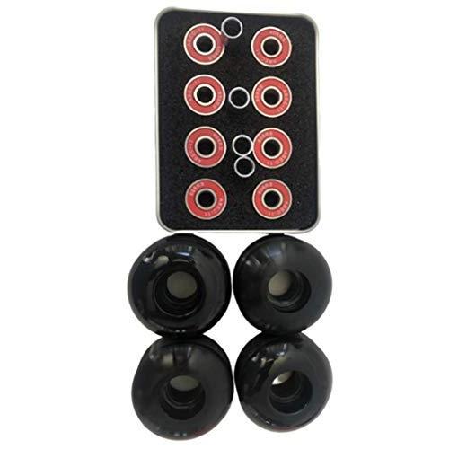 ウィール タイア スケボー 52粍 Blank Pro Single Tone Skateboard Wheels ABEC-11Bearings Spacers with ストリート系スポーツ-スケートボード-デッキ、パーツ