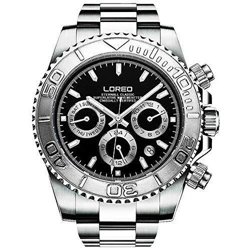 腕時計 ロレオ メンズ LO3257845 LOREO Mens Automatic Machine Multifunction Silver Stainless Steel Sapp