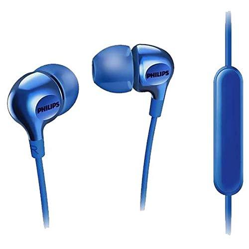 イヤホン 海外 輸入 SHE3555BL/27 Philips Big Bass in Ear Headphones with Mic - Blue (SHE3555BL/27)｜maniacs-shop