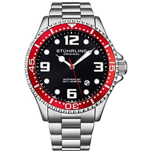 100％本物 腕時計 ストゥーリングオリジナル メンズ 4006.3 Stuhrling Original Mens Analog Dive Watch - Sp 腕時計
