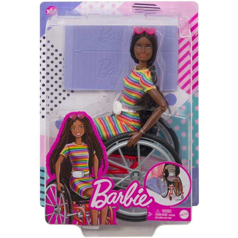 バービー Barbie ファッショニスタ166 車椅子とクリンプブルネットの髪 GRB94 22の関節があるのであ｜maniacs-shop｜06