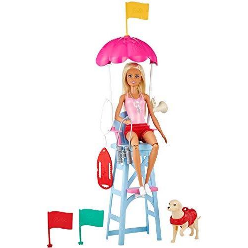 バービー バービー人形 GTX69 Barbie Careers Playset, Blonde Lifeguard Doll Wearing Removable Outfit w