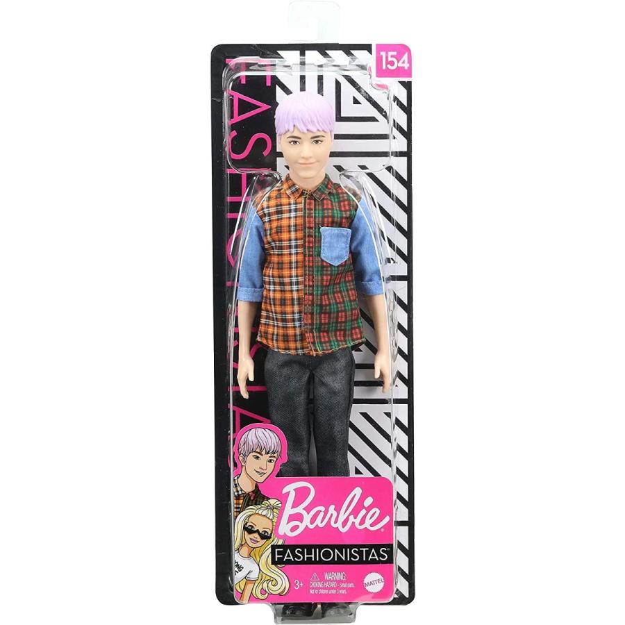 Barbie（バービー） ケン ファッショニスタ154 紫の髪 チェックの