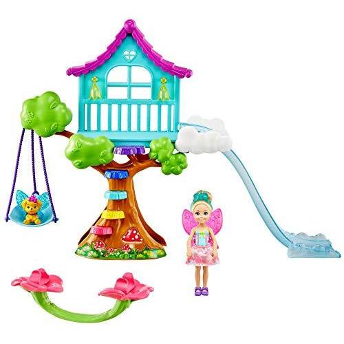 バービー バービー人形 GTF49 Barbie Dreamtopia Chelsea Fairy Doll and Fantasy Treehouse Playset with