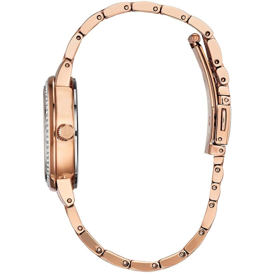 腕時計 ブローバ メンズ 98L266 Bulova Ladies' Crystal Phantom Rose Gold Stainless Steel 3-Hand Quartzの画像