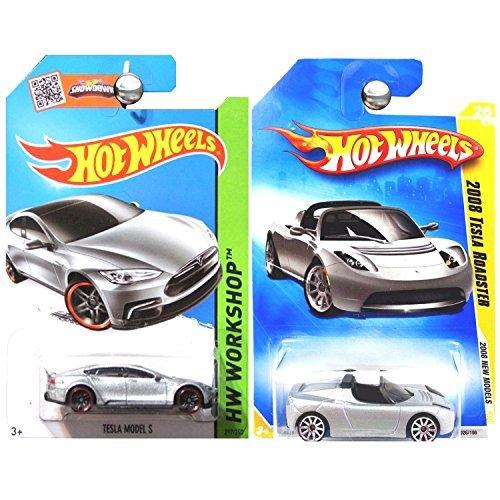 ホットウィール Hot Wheels 2台セット テスラ モデルS HWワークショップ 2008テスラ ロードスター 2008