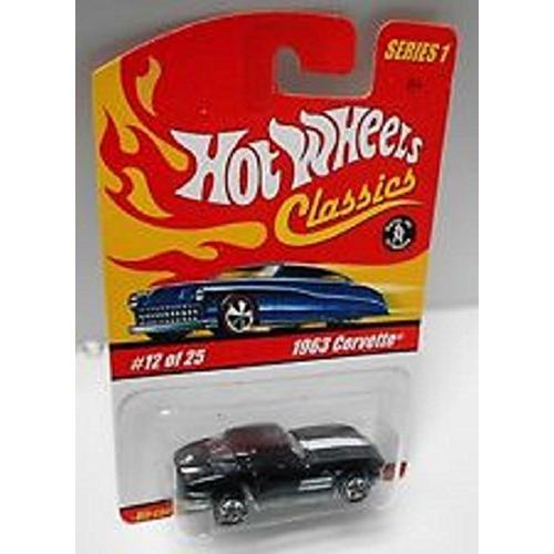 ホットウィール Hot Wheels クラシックス シリーズ1 1963コルベット 12/25 ブラック ビークル ミニカー