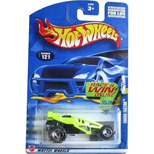 ホットウィール マテル ミニカー Hot Wheels 2002 Shock Factor #121 Razer Wheels on Race and Win Ca