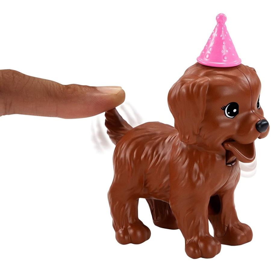 バービー バービー人形 GXV76 Barbie Doll (11.5-inch Brunette) and Puppy Party Playset with 2 Pet Pupp_1