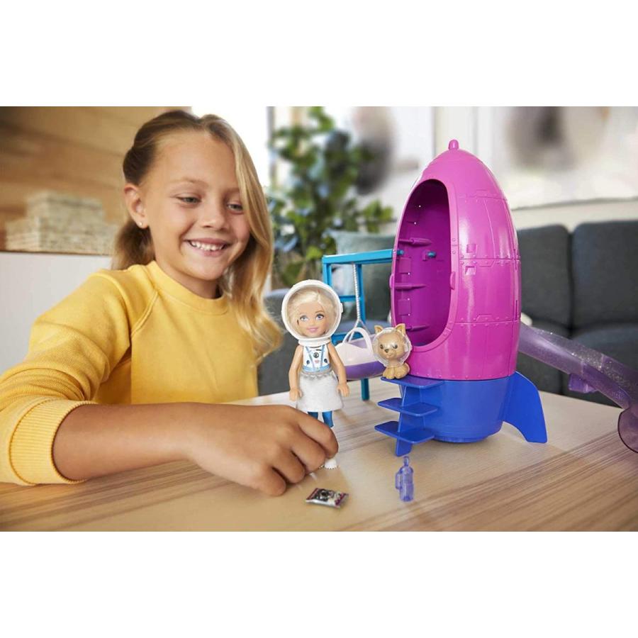 バービー バービー人形 GTW32 Barbie Space Discovery Chelsea Doll \u0026 Rocket Ship-Themed Playset with Puの画像