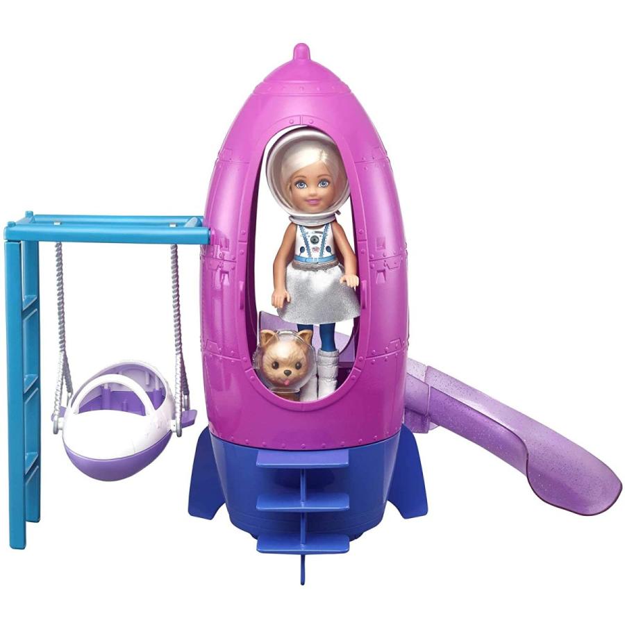 バービー バービー人形 GTW32 Barbie Space Discovery Chelsea Doll \u0026 Rocket Ship-Themed Playset with Puの画像