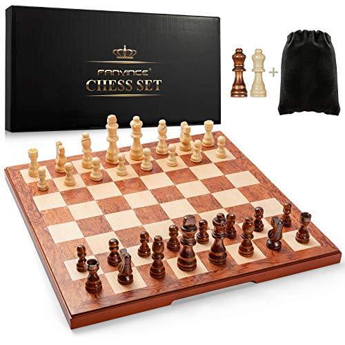 新品即決 with Sets Wood - Game Board Wooden 15" Set Chess USFV014-A アメリカ 英語 ボードゲーム 2 Ba Storage ボードゲーム