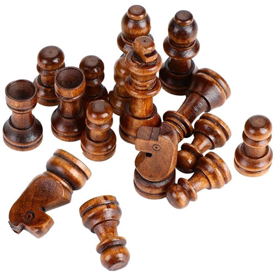 ボードゲーム 英語 アメリカ Wooden Chess Set - Folding Board, 12 Inches Handmade Portable Travel Chの画像