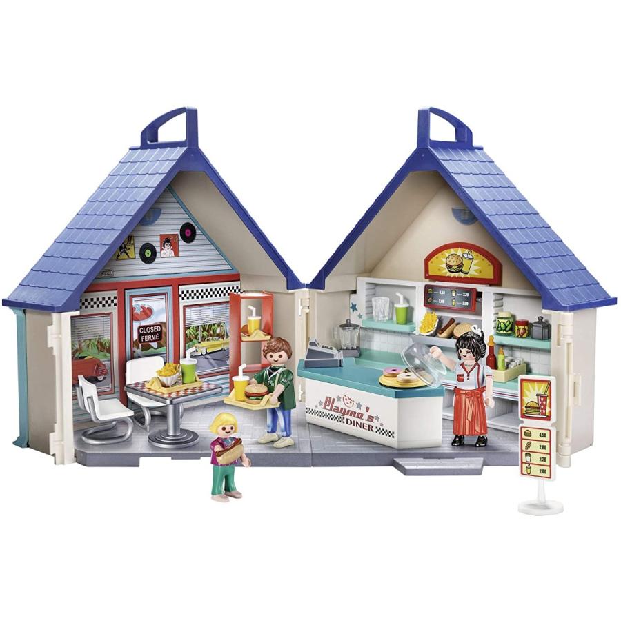 プレイモービル PlayMOBIL 70111 シティライフ テイクアロングダイナー 85ピース 持ち運び可能 プレイモービル PlayMOBIL シティライフ テイクアロングダイナー 85ピース