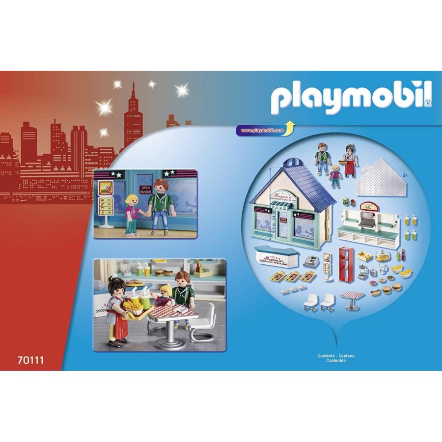 プレイモービル PlayMOBIL 70111 シティライフ テイクアロングダイナー 85ピース 持ち運び可能 プレイモービル PlayMOBIL シティライフ テイクアロングダイナー 85ピース