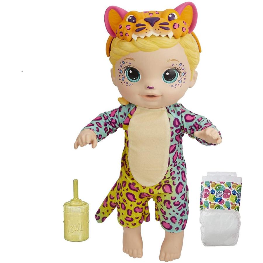 ベビーアライブ 赤ちゃん おままごと F1231 Baby Alive Rainbow Wildcats Doll， Leopard， Accessorie_1
