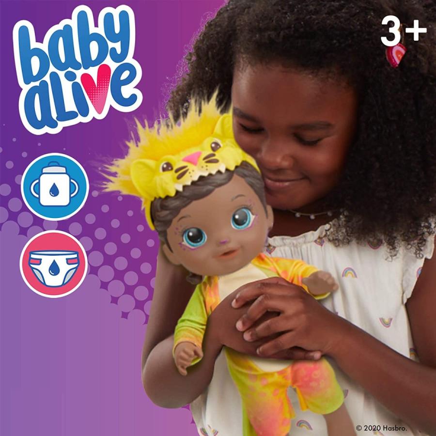 ベビーアライブ 赤ちゃん おままごと F1230 Baby Alive Rainbow Wildcats Doll， Lion， Accessories，_3