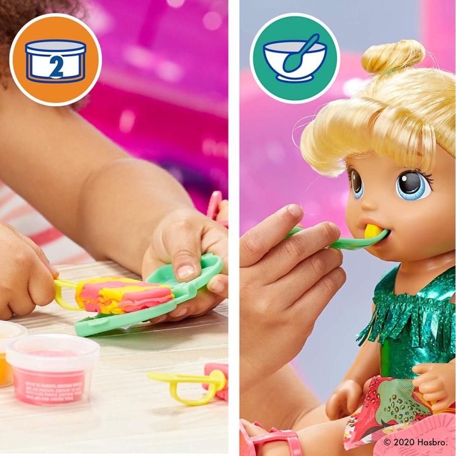 ベビーアライブ 赤ちゃん おままごと F1680 Baby Alive Sunshine Snacks Doll, Eats and Poops, Summの画像