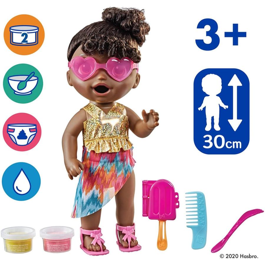 ベビーアライブ 赤ちゃん おままごと F1682 Baby Alive Sunshine Snacks Doll, Eats and Poops, Summの画像