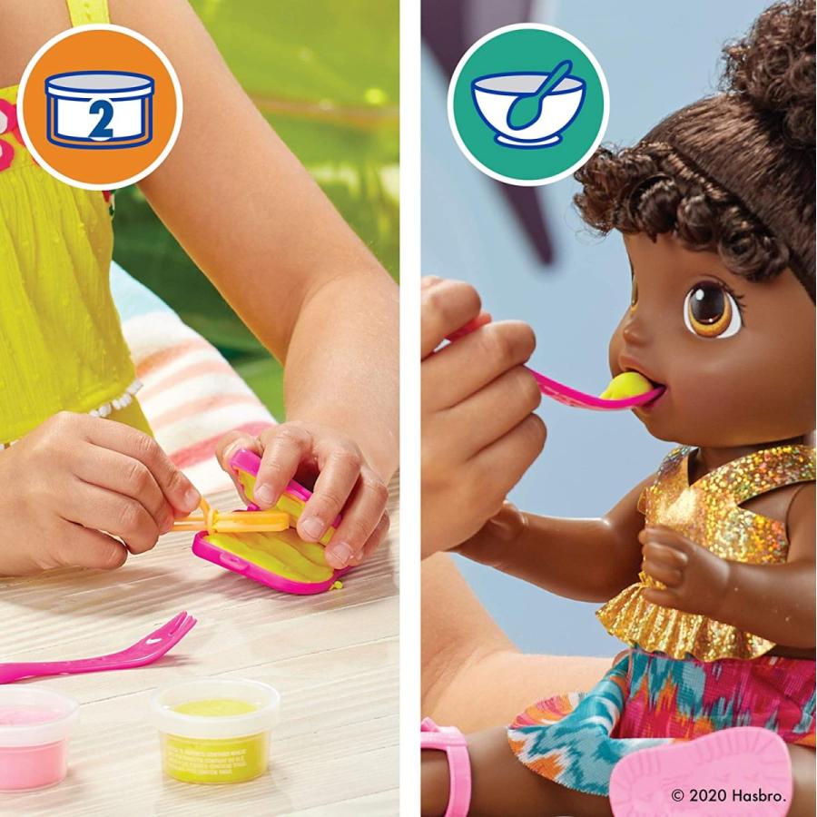 ベビーアライブ 赤ちゃん おままごと F1682 Baby Alive Sunshine Snacks Doll, Eats and Poops, Summの画像