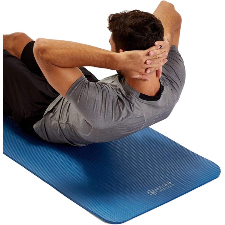 ヨガマット フィットネス 05-63320 Gaiam Essentials Thick Yoga Mat Fitness \u0026 Exercise Mat with Easy-Cの画像