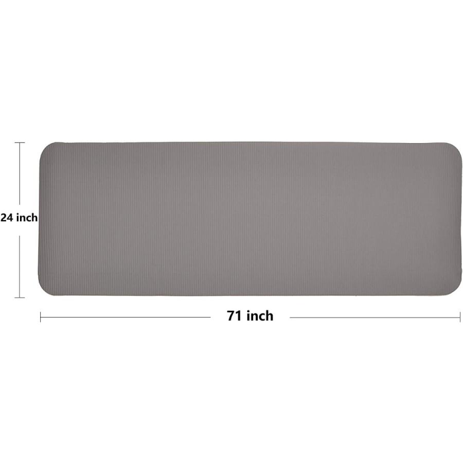 ヨガマット フィットネス BFGY-PLUS-GY Fitvids All Purpose 1/2-Inch Extra Thick High Density Anti-Teaの画像