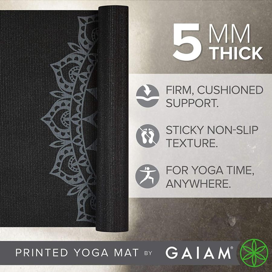 ヨガマット フィットネス 05-63631 Gaiam Yoga Mat Premium Print Non Slip Exercise \u0026 Fitness Mat for Aの画像