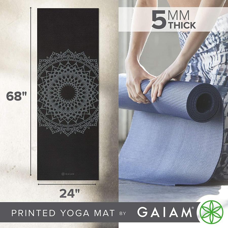 ヨガマット フィットネス 05-63631 Gaiam Yoga Mat Premium Print Non Slip Exercise \u0026 Fitness Mat for Aの画像