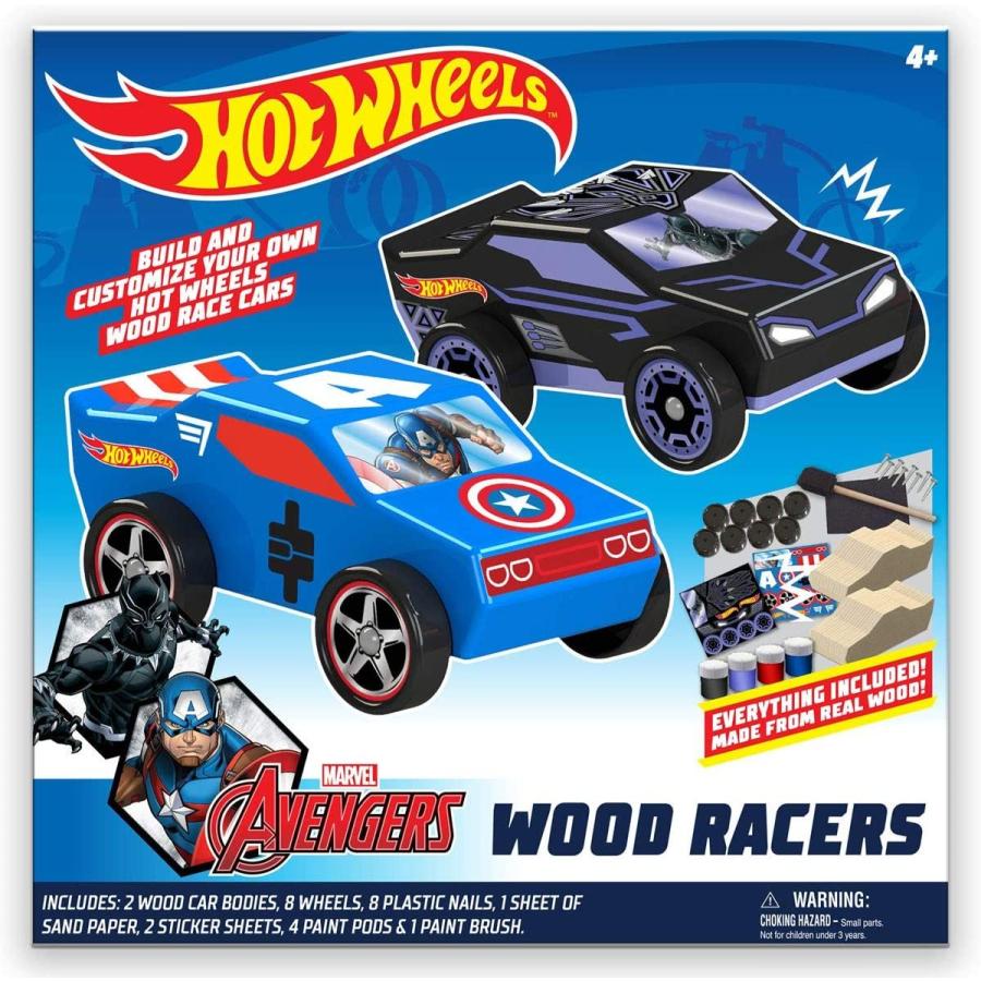 ホットウィール マテル ミニカー 58787 Hot Wheels Tara Toy 2pk Wood Racer - Black Panther/Capt Ame