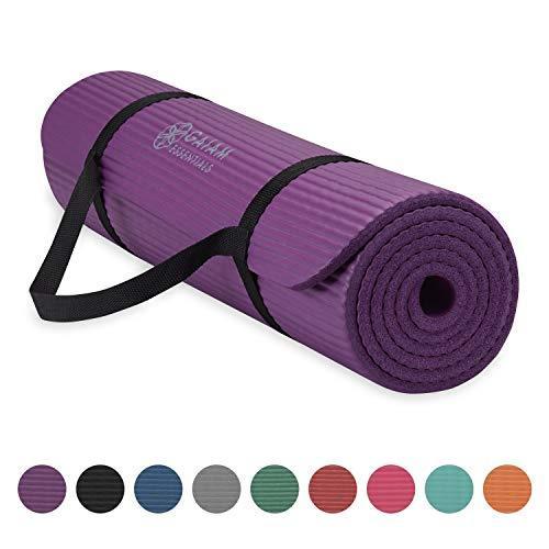 ヨガマット フィットネス 05-63318 Gaiam Essentials Thick Yoga Mat Fitness \u0026 Exercise Mat with Easy-C