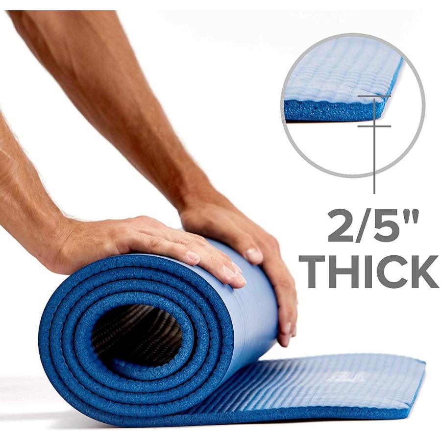 ヨガマット フィットネス 05-63323 Gaiam Essentials Thick Yoga Mat Fitness \u0026 Exercise Mat with Easy-Cの画像