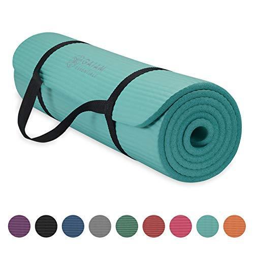 ヨガマット フィットネス 05-63325 Gaiam Essentials Thick Yoga Mat Fitness \u0026 Exercise Mat With Easy-C