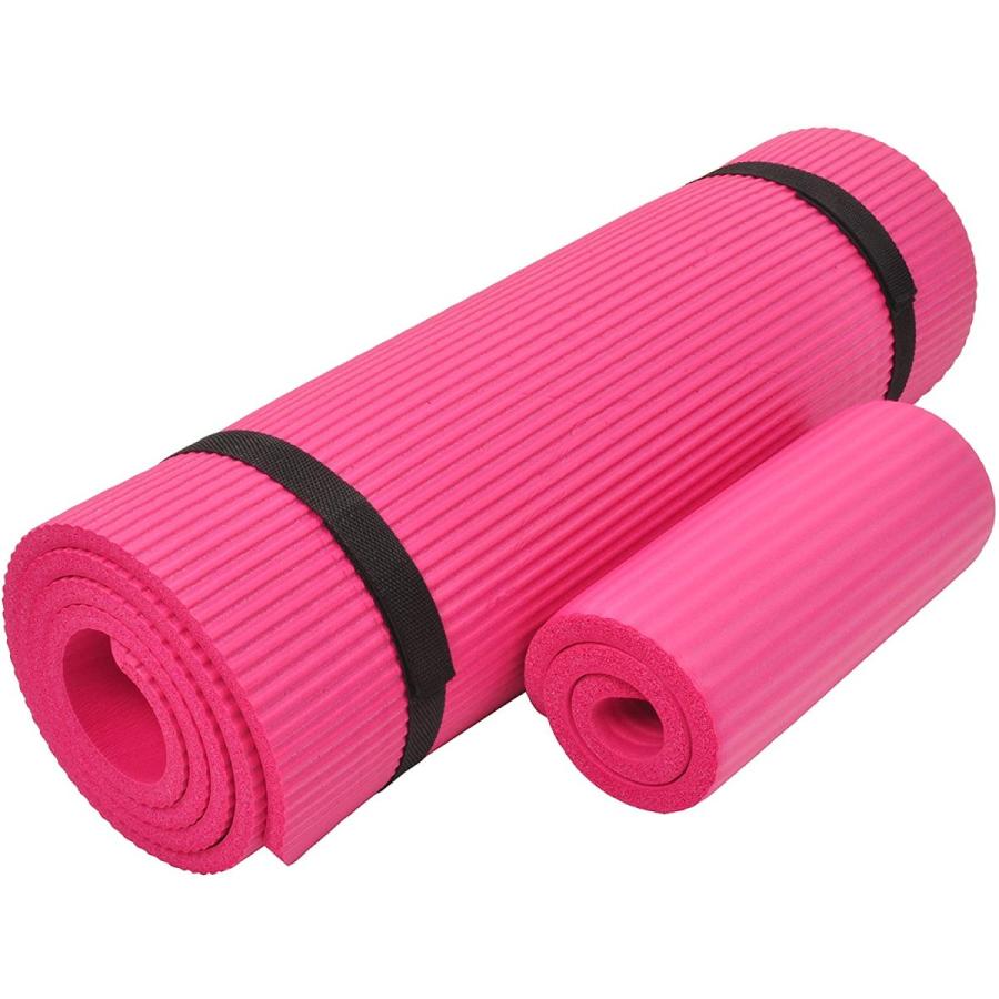 ヨガマット フィットネス BFGY-PLUS-PK Fitvids All Purpose 1/2-Inch Extra Thick High Density Anti-Teaの画像