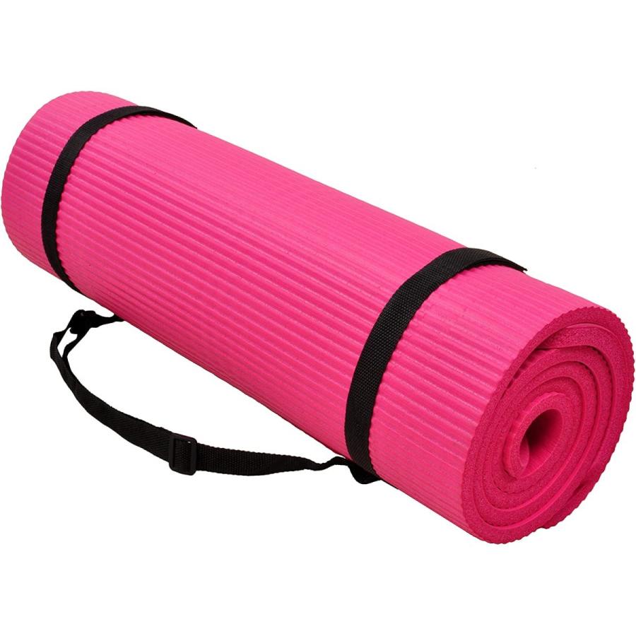 ヨガマット フィットネス BFGY-PLUS-PK Fitvids All Purpose 1/2-Inch Extra Thick High Density Anti-Teaの画像