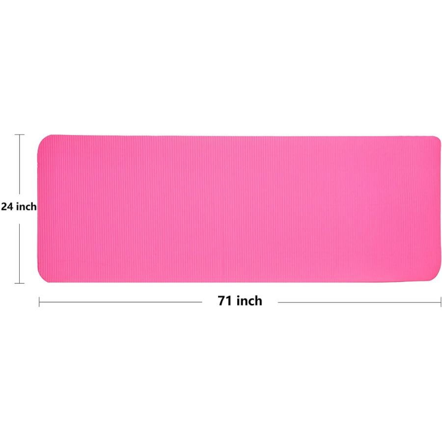 ヨガマット フィットネス BFGY-PLUS-PK Fitvids All Purpose 1/2-Inch Extra Thick High Density Anti-Teaの画像