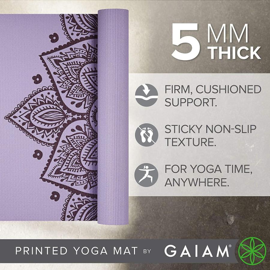 ヨガマット フィットネス 05-63629 Gaiam Yoga Mat Premium Print Non Slip Exercise \u0026 Fitness Mat for A_1