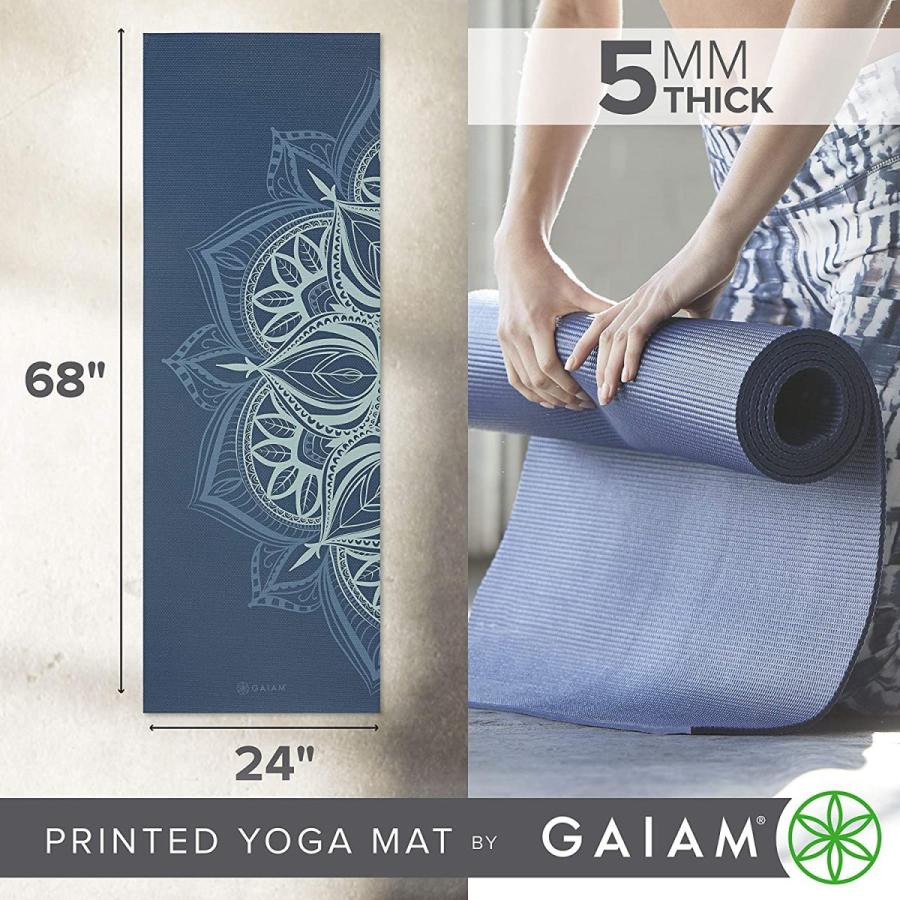 ヨガマット フィットネス 05-63626 Gaiam Yoga Mat Premium Print Non Slip Exercise \u0026 Fitness Mat for Aの画像
