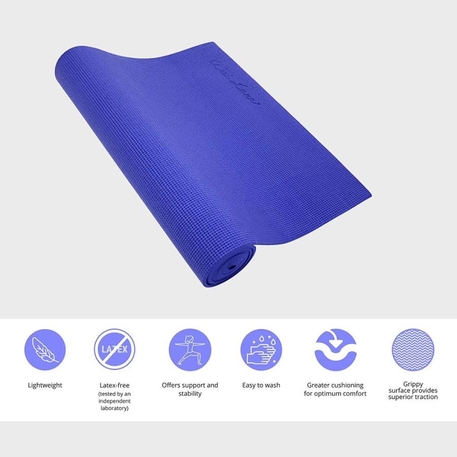 ヨガマット フィットネス 357 Wai Lana Yoga and Pilates Mat (Color: Midnight)- 1/4 Inch Extra Thick Nの画像