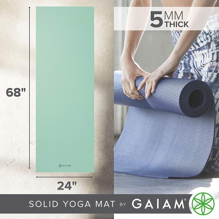 ヨガマット フィットネス 05-63618 Gaiam Yoga Mat Premium Solid Color Non Slip Exercise \u0026 Fitness Matの画像