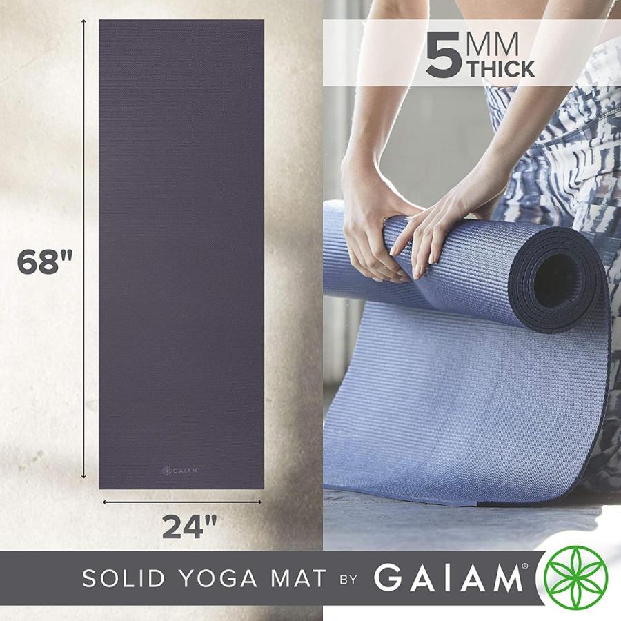 ヨガマット フィットネス 05-63622 Gaiam Yoga Mat Premium Solid Color Non Slip Exercise \u0026 Fitness Matの画像