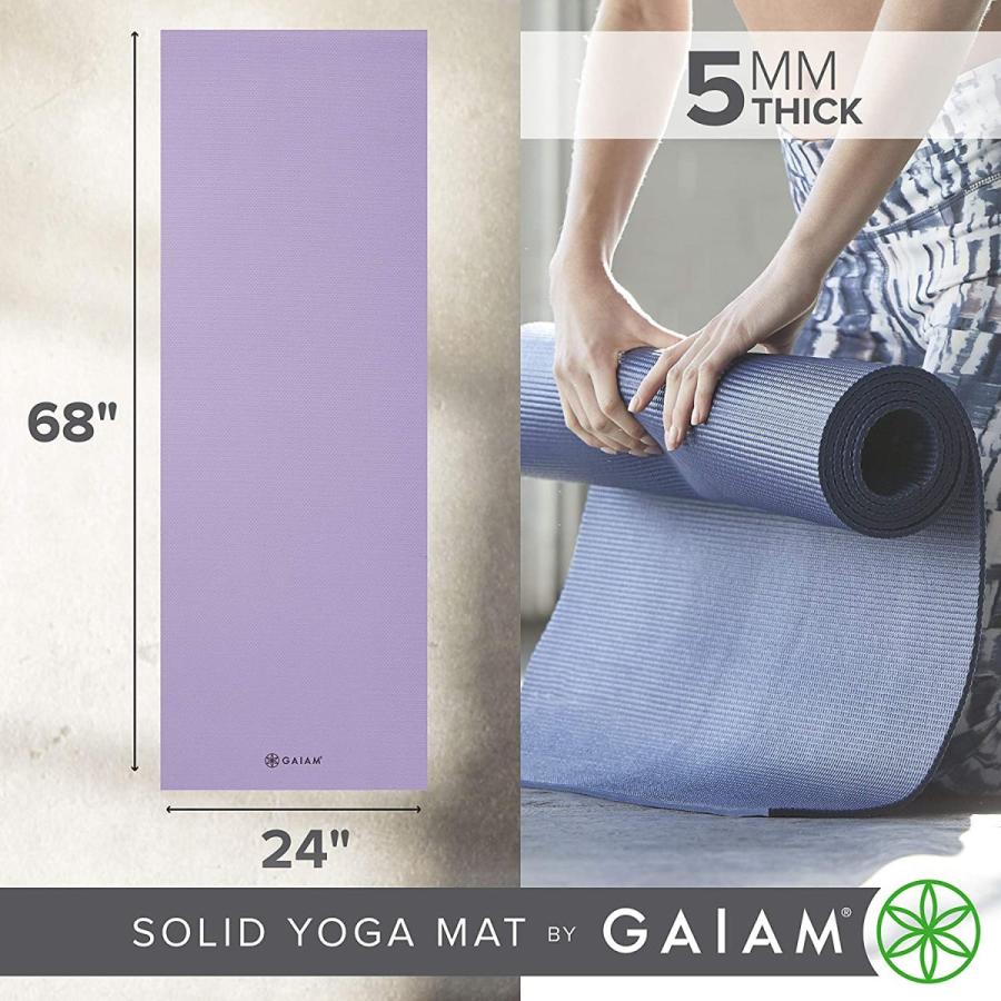 ヨガマット フィットネス 05-63621 Gaiam Yoga Mat Premium Solid Color Non Slip Exercise \u0026 Fitness Matの画像