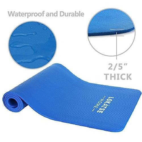 ヨガマット フィットネス LOKATSE HOME All Purpose Thick Yoga Mat with Carrying Strap High Density Noの画像
