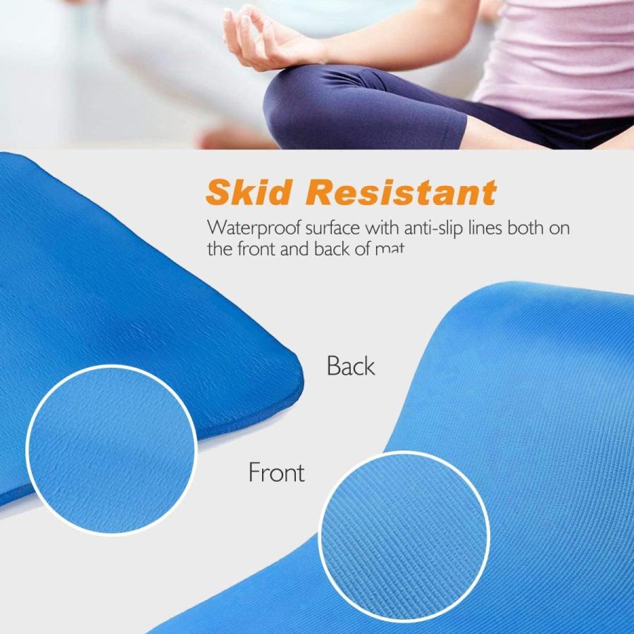 ヨガマット フィットネス LOKATSE HOME All Purpose Thick Yoga Mat with Carrying Strap High Density Noの画像