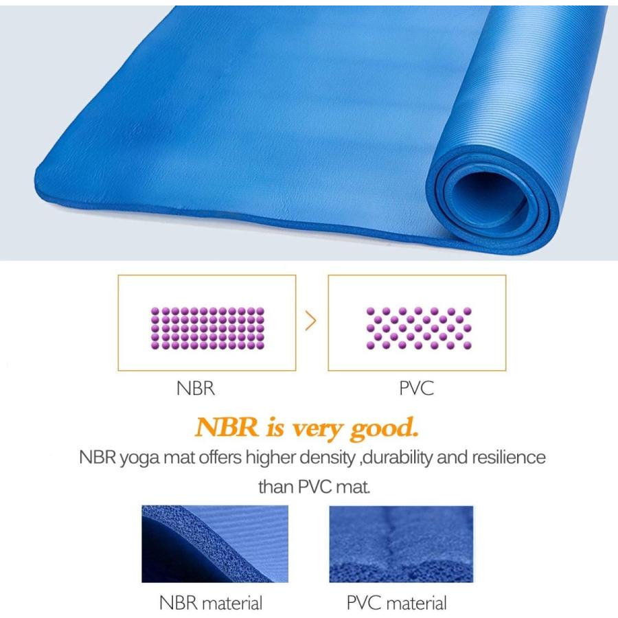 ヨガマット フィットネス LOKATSE HOME All Purpose Thick Yoga Mat with Carrying Strap High Density Noの画像