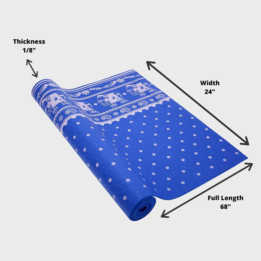 ヨガマット フィットネス 108 Yogi Mat by Wai Lana (Color: Sandalwood, Blue) - 1/8 inch Thick, Non-slの画像