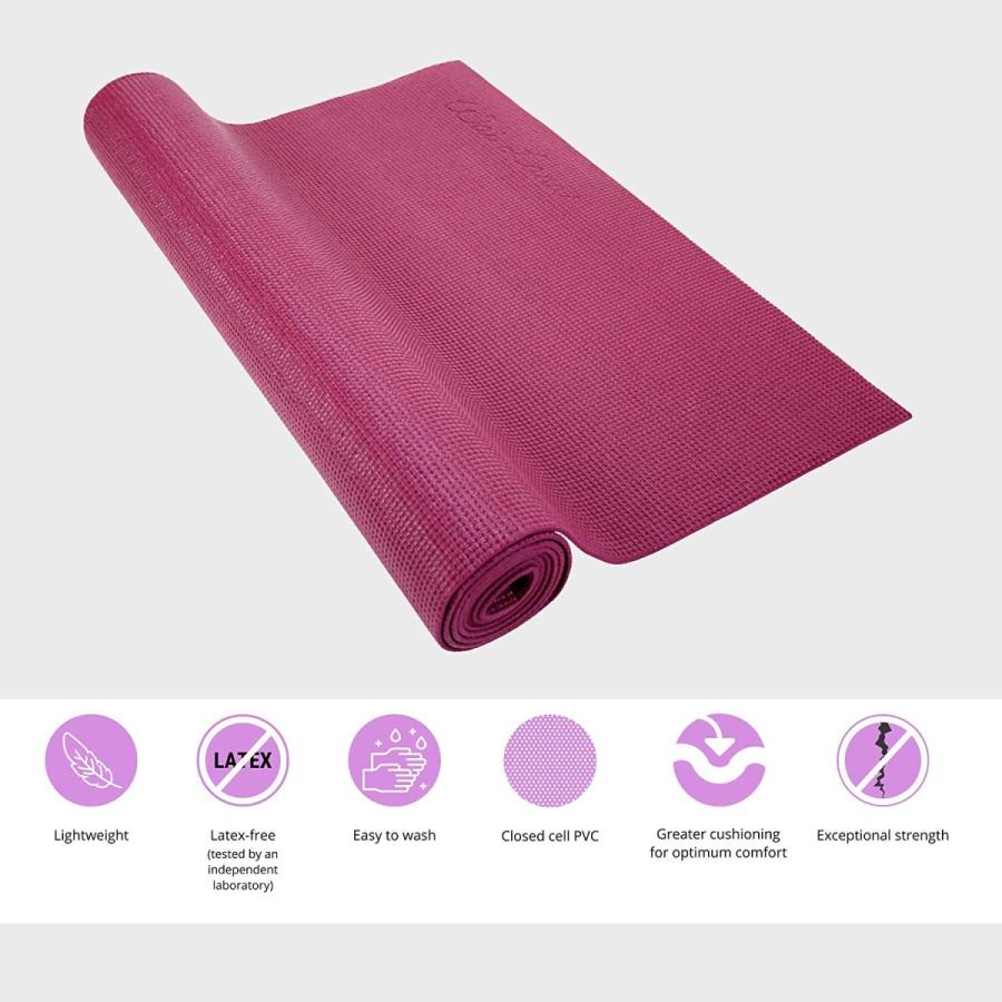 ヨガマット フィットネス 109 Yogi Mat by Wai Lana (Color: Lily Pond Purple) - 1/8 inch Thick, Non-slの画像