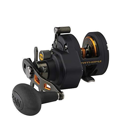 リール ペン Penn FTHII8XNSD PENN Fathom II Star Drag Conventional Fishing Reel， Black， Gold