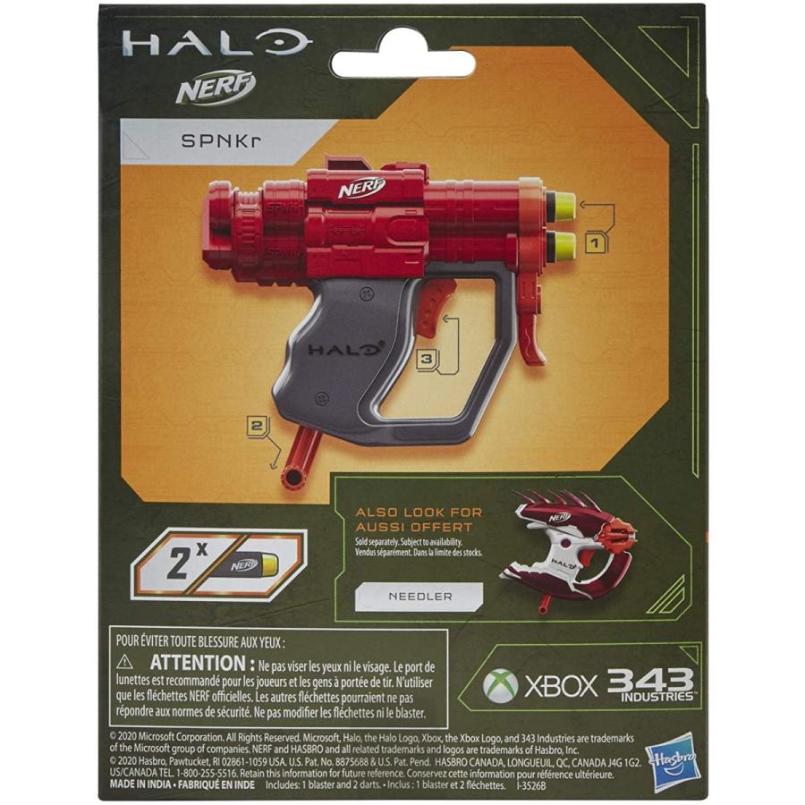 ナーフ アメリカ 直輸入 E9720 NERF MicroShots Halo SPNKr - Mini Dart-Firing Blaster and 2 Darts - Col｜maniacs-shop｜03