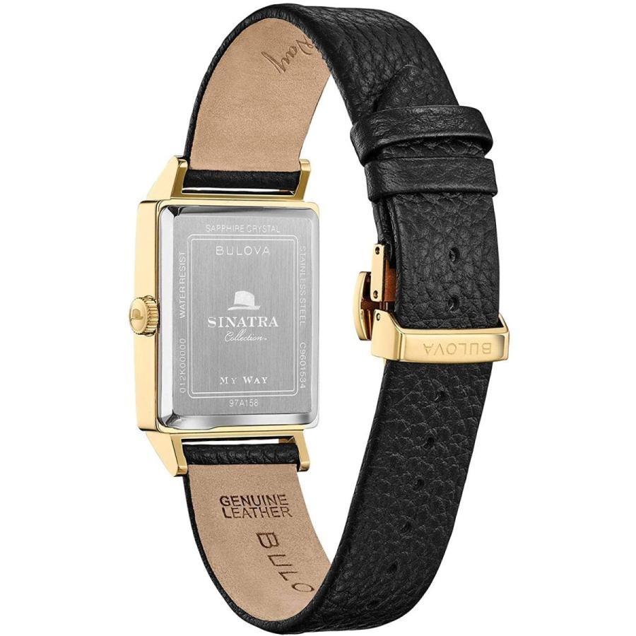 腕時計 ブローバ メンズ 97A158 Bulova Men's Frank Sinatra My Way Leather Strap Watch, Silver Tone Styの画像